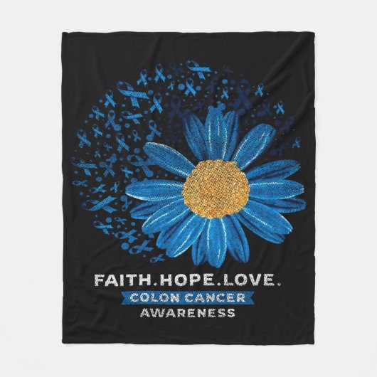 Colon Cancer Awareness | Geschenk für Mama Fleecedecke (Vorderseite)