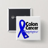 Colon Cancer Awareness Ribbon Button (Vorne & Hinten)