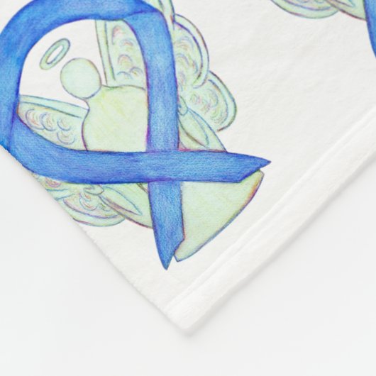Colon Cancer Awareness Ribbon Soft Fleece Blankets (Ecke)