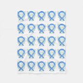 Colon Cancer Awareness Ribbon Soft Fleece Blankets (Vorderseite)