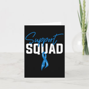 Colon Cancer Awareness Support Squad Blue Ribbon Karte