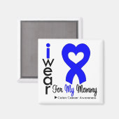 Colon Cancer Blue Heart Ribbon für meine Mama Magnet (Vorderseite/Rückseite)