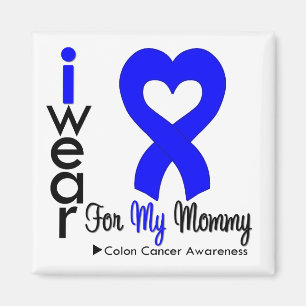 Colon Cancer Blue Heart Ribbon für meine Mama Magnet