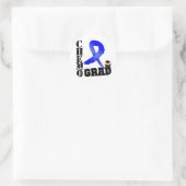 Colon Cancer Chemo Grad Runder Aufkleber (Tasche)