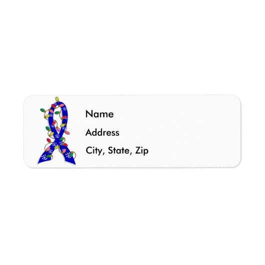 Colon Cancer Christmas Lights Ribbon (Vorne)