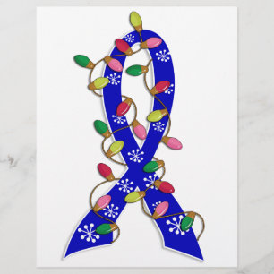 Colon Cancer Christmas Lights Ribbon