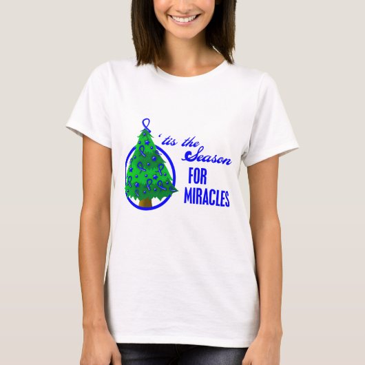 Colon Cancer Christmas Miracles T-Shirt (Vorderseite)