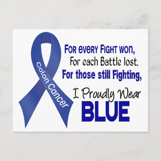 Colon Cancer for Every....Ich trage stolz Blue 1 Postkarte (Vorderseite)