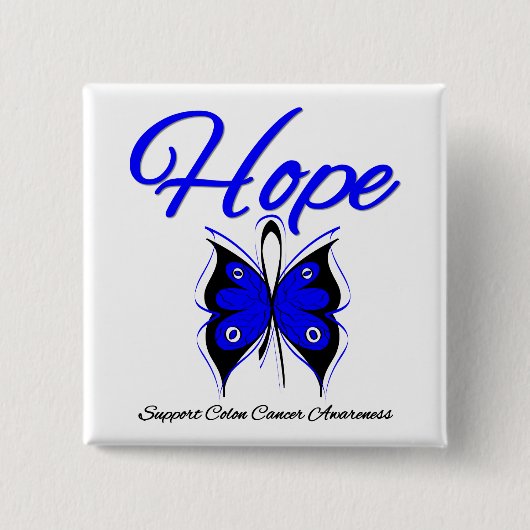 Colon Cancer Hope Butterfly Button (Vorderseite)