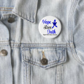 Colon Cancer Hope Liebe Faith Ribbon Button (Beispiel)