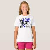 Colon Cancer Hope Liebe Faith T-Shirt (Vorne ganz)