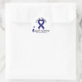 Colon Cancer I support My Brother Runder Aufkleber (Tasche)