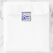 Colon Cancer I Traar Blue Ribbon TRIBUTE Runder Aufkleber (Tasche)