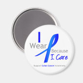 Colon Cancer Ich trage Blau, weil ich pflege Magnet (Vorderseite/Rückseite)