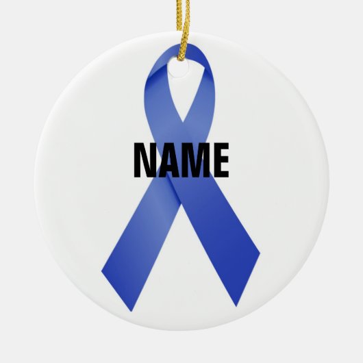 Colon Cancer Memorial Ribbon Keramik Ornament (Vorne)