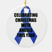Colon Cancer Memorial Ribbon Keramik Ornament (Hinten)