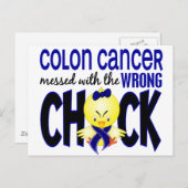 Colon Cancer mit dem falschen Schwanz Postkarte (Vorne/Hinten)