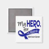 Colon Cancer my HERO my HUSBAND 42 Magnet (Vorderseite/Rückseite)