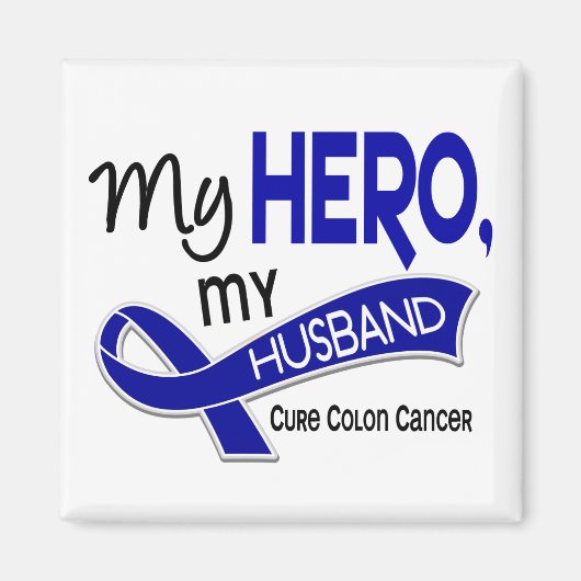 Colon Cancer my HERO my HUSBAND 42 Magnet (Vorne)