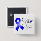 Colon Cancer Ribbon Jemand I Liebe Button (Vorne & Hinten)