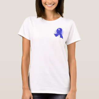 Colon Cancer Ribbon Powerful Slogans T-Shirt