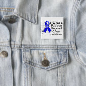 Colon Cancer Ribbon, weil ich pflege Button (Beispiel)