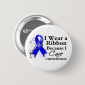 Colon Cancer Ribbon, weil ich pflege Button (Vorne & Hinten)