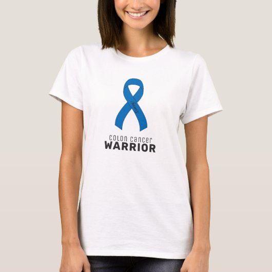 Colon Cancer Ribbon White T - Shirt (Vorderseite)