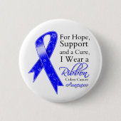 Colon Cancer Support Hope Awareness Button (Vorderseite)