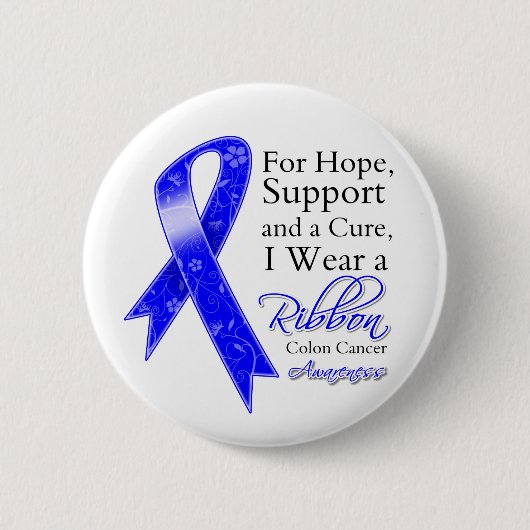 Colon Cancer Support Hope Awareness Button (Vorderseite)
