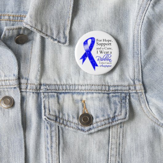 Colon Cancer Support Hope Awareness Button (Beispiel)