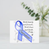 Colon Cancer Survivor Postkarte (Stehend Vorderseite)
