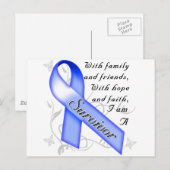 Colon Cancer Survivor Postkarte (Vorne/Hinten)