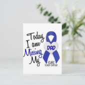 Colon Cancer VERMISST MY VATER Postkarte (Stehend Vorderseite)