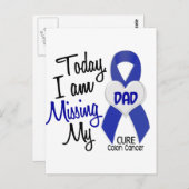 Colon Cancer VERMISST MY VATER Postkarte (Vorne/Hinten)