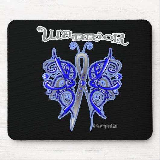 Colon Cancer Warrior Celtic Butterfly Mousepad (Vorne)