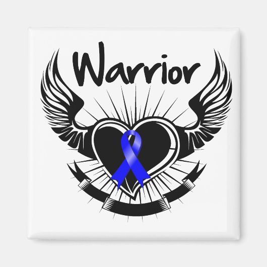 Colon Cancer Warrior Fighter Wings Magnet (Vorne)