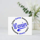 Colon Cancer Warrior Postkarte (Stehend Vorderseite)