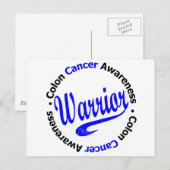 Colon Cancer Warrior Postkarte (Vorne/Hinten)