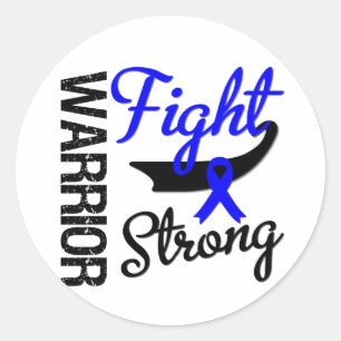 Colon Cancer Warrior Runder Aufkleber