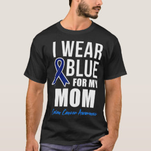 Colon Ich trage Blau für meine Mama Damen Männer T-Shirt
