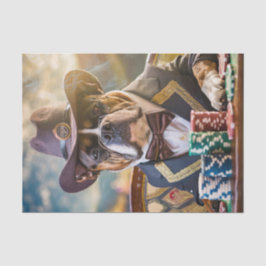 Colonel Bluff a Lot, Bulldog, der Poker spielt Seidenpapier