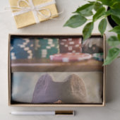 Colonel Bluff a Lot, Bulldog, der Poker spielt Seidenpapier (Geschenk)