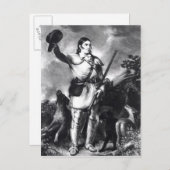 Colonel Davy Crockett Postkarte (Vorne/Hinten)
