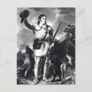 Colonel Davy Crockett Postkarte
