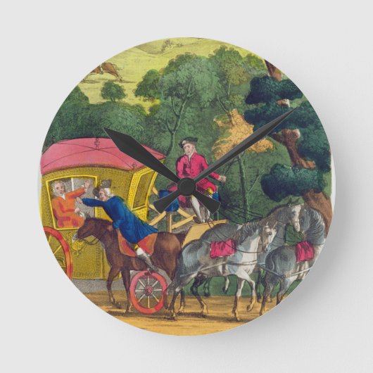 Colonel Jack robbing Mary Smith in Maidenhead Thic Runde Wanduhr (Vorderseite)