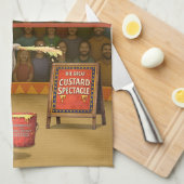 Colonel Klinger, custard slinger Geschirrtuch (Viertel Falte)