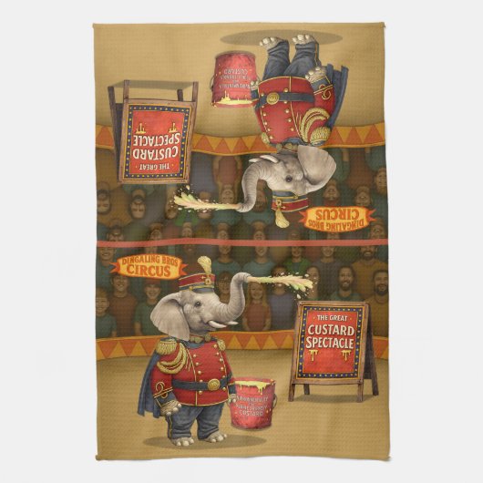 Colonel Klinger, custard slinger Geschirrtuch (Vertikal)