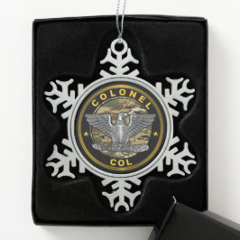 Colonel  schneeflocken Zinn-Ornament