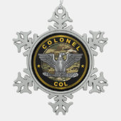 Colonel schneeflocken Zinn-Ornament (Vorderseite)